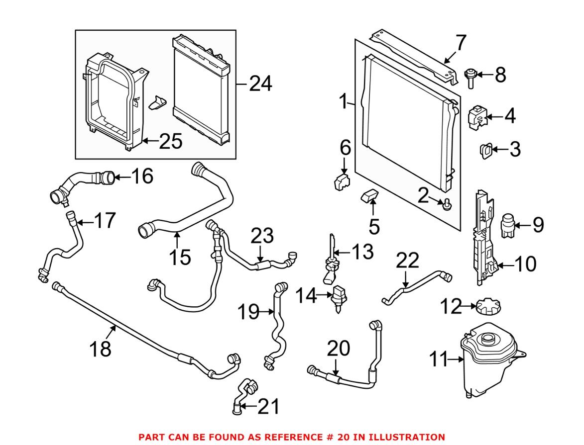 BMW Engine Coolant Hose 17127805600